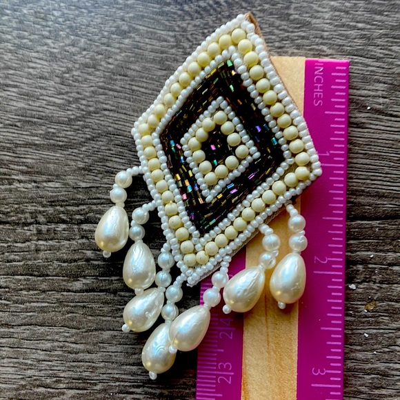 New! Sea and Shore Multibeads Chevron Necklace with Earrings - Picture 3 of 5